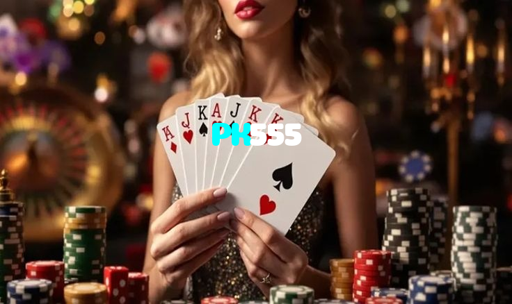 PK555 casino presented on mobile device in Pakistan with slots and live games